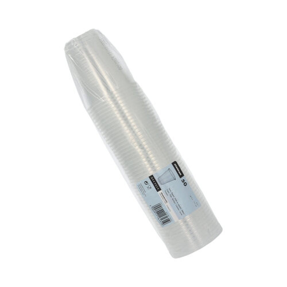Papstar Trinkbecher, PP 0,3 l Ø 9,5 cm · 11,1 cm transparent mit Schaumrand