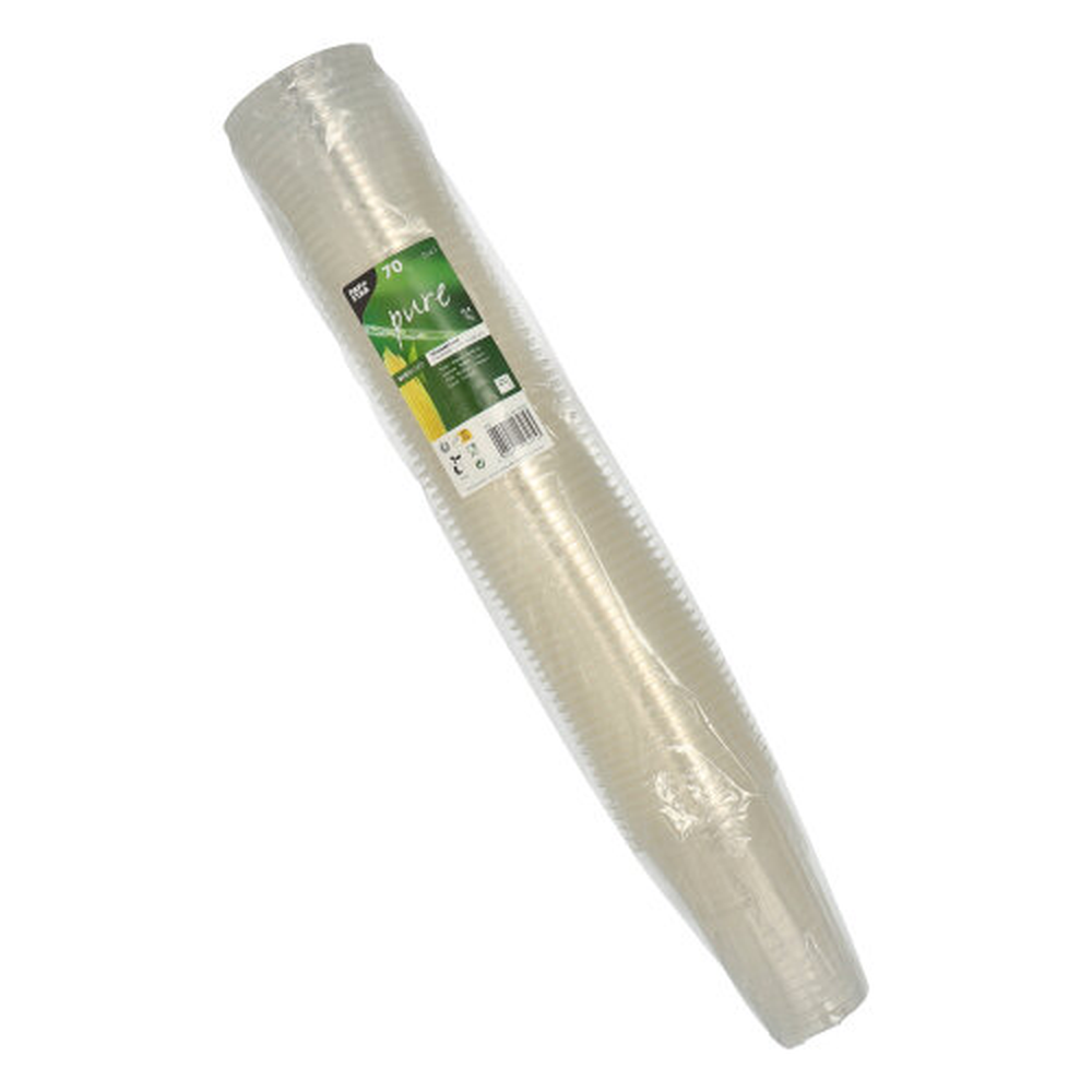 PAPSTAR Kaltgetränkebecher, PLA pure 0,4 l Ø 9,5 cm · 13,2 cm glasklar mit 