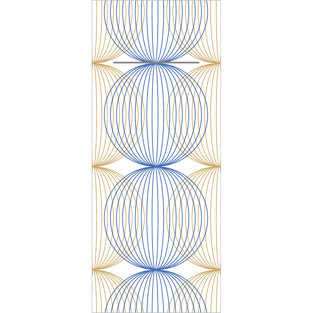 Mank Pocket-Napkins Ludo blau-gold 40 x 33 cm 1/8 Falz