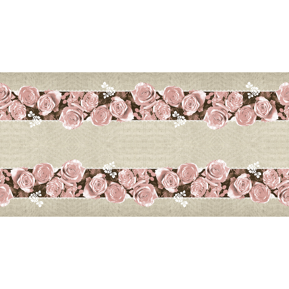Mank Tischläufer Lovely Roses rosa 40 cm x 24 m