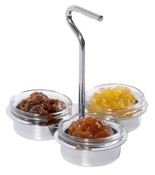 Contacto Marmeladen-Etagere mit drei Glasschälchen 6 cm