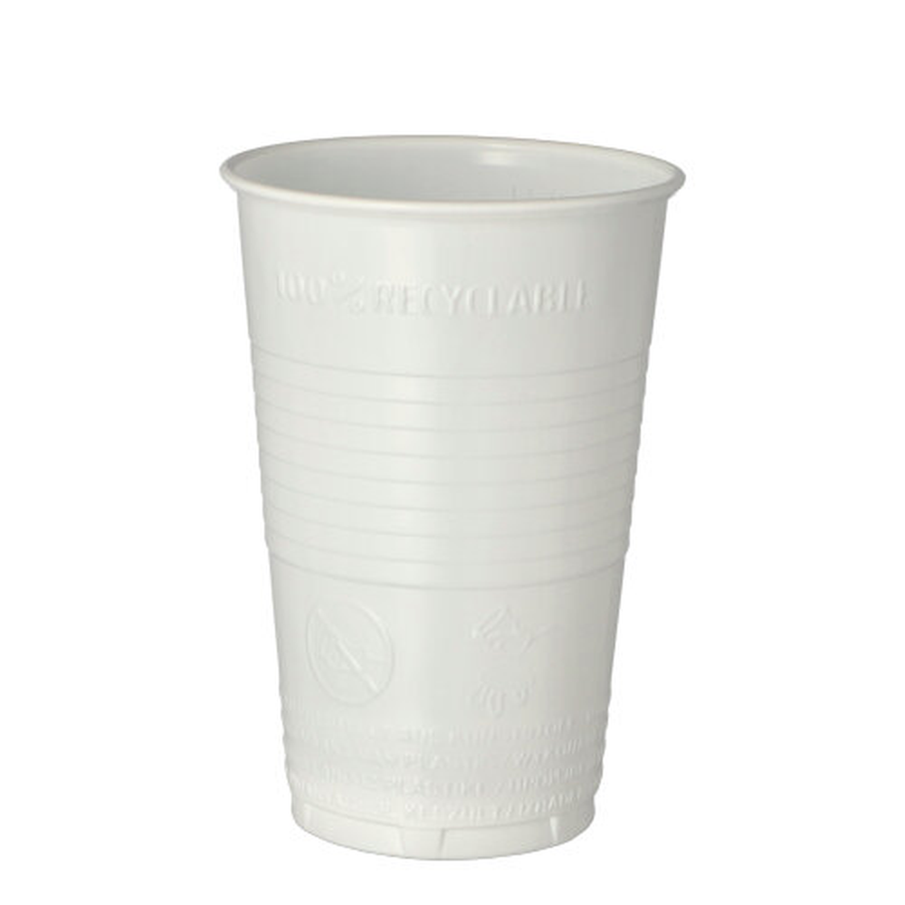 Papstar Trinkbecher, PP 0,3 l Ø 7,8 cm · 11,3 cm weiss