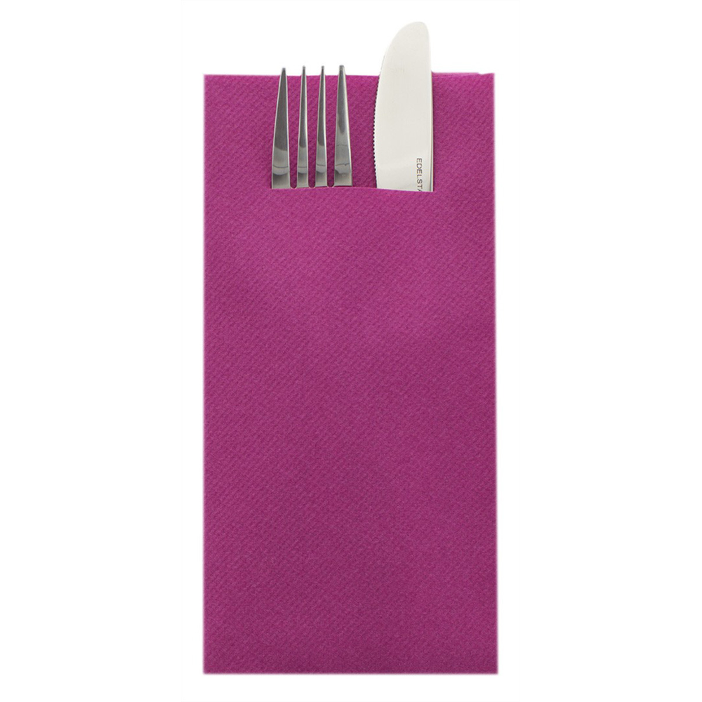 Mank Pocket-Napkins Basic amethyst-aubergine 40 x 40 cm 1/8 Falz