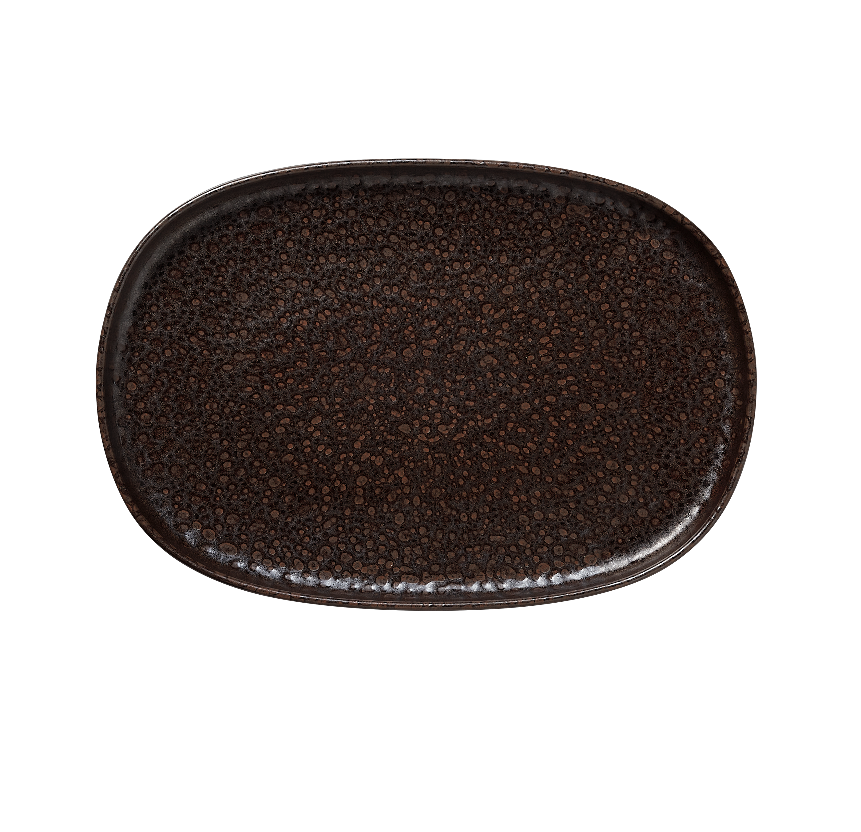 WAS Platte ROCKZZERO, 33 x 23 cm, Set á 4 Stück, metallic brown, Steinzeug