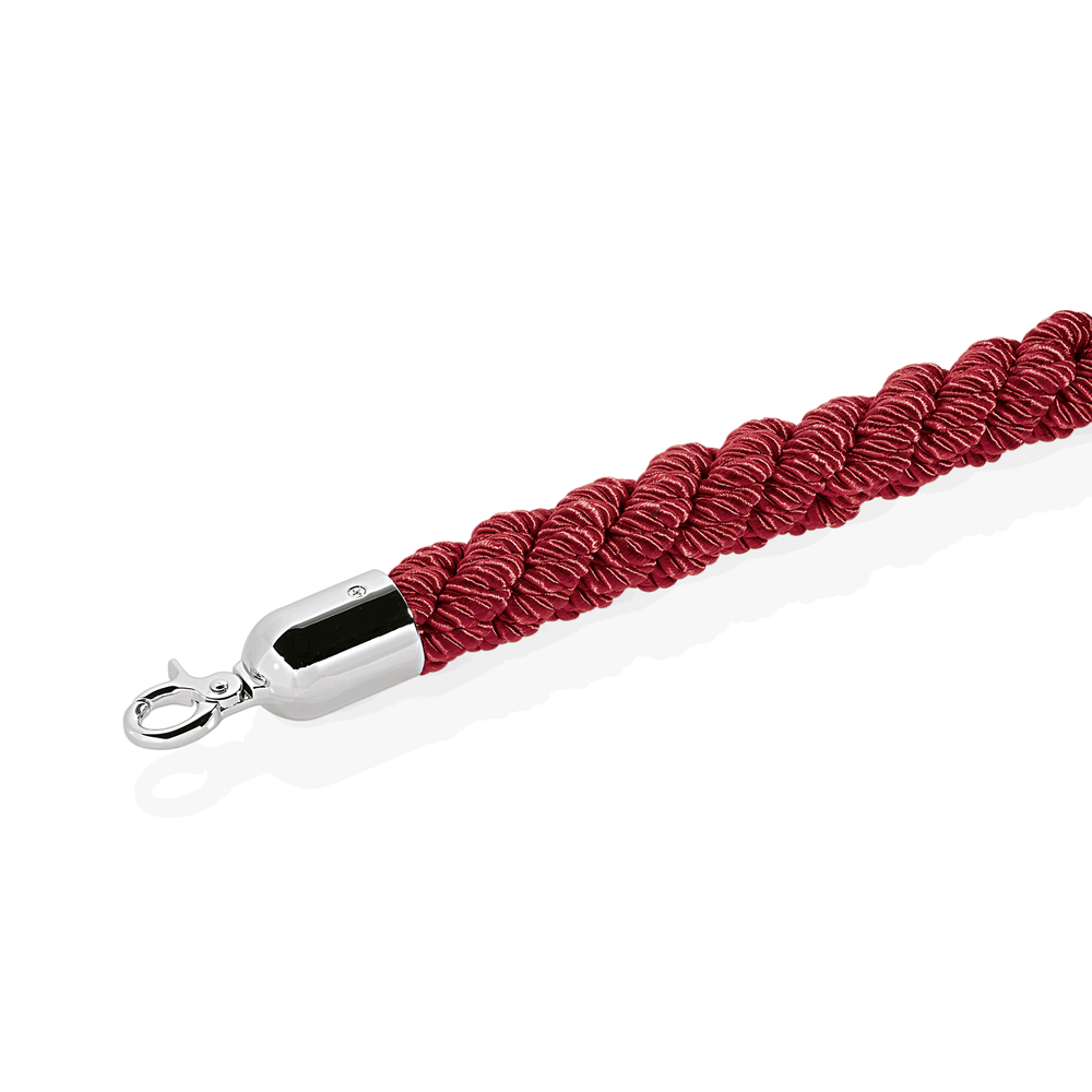 WAS Verbindungskordel, Ø 38 mm, 1,5 m, rot, mit verchromten Beschlägen - C