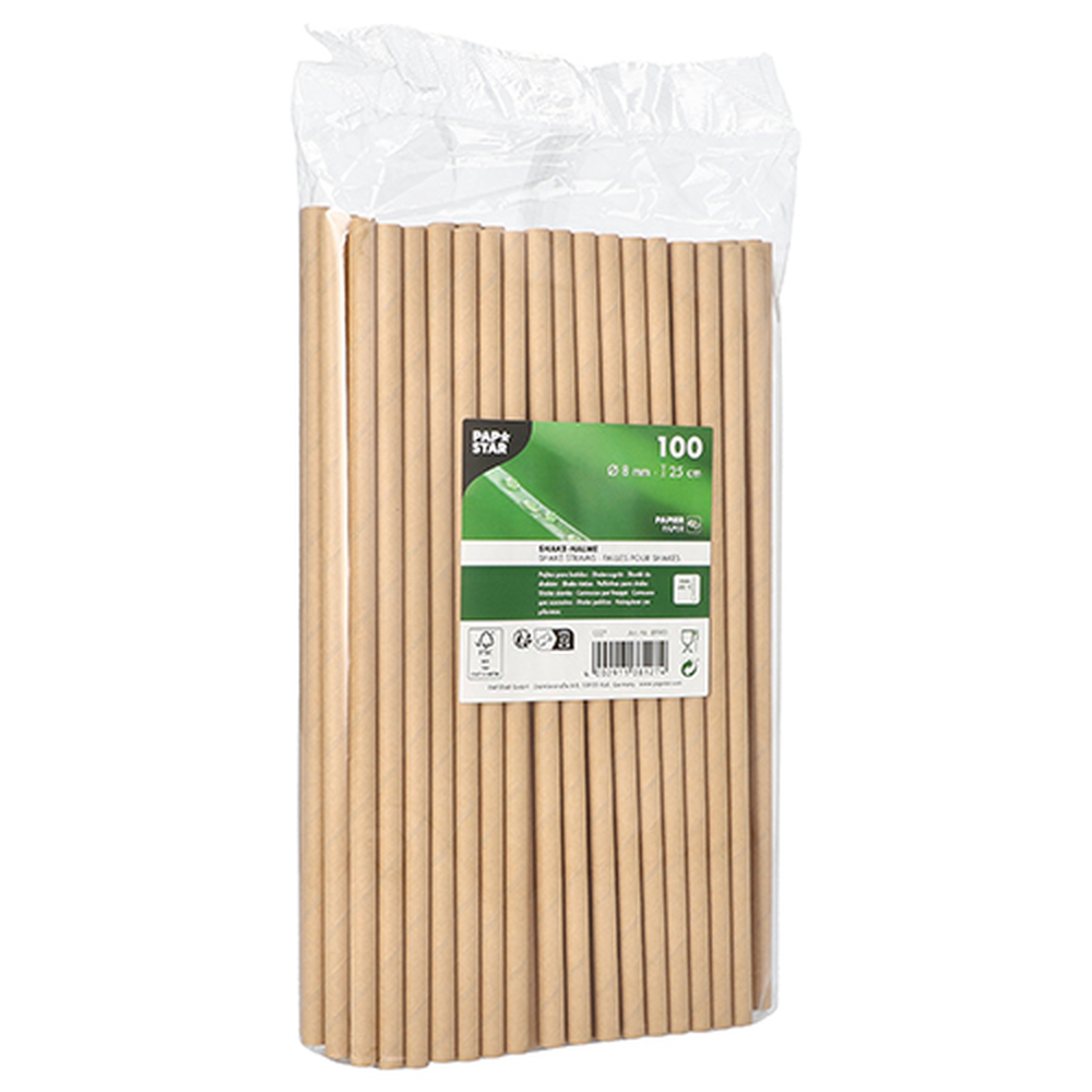 Papstar Shake-Halme, Papier Ø 8 mm · 25 cm braun