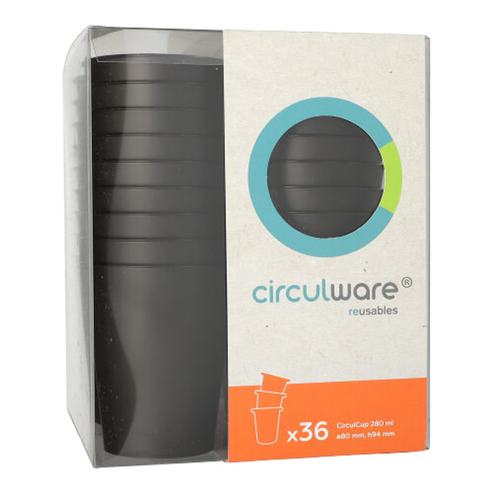 Papstar "Circulware" Mehrweg-Automatenbecher rund 0,28 l Ø 8 cm · 9,4 cm