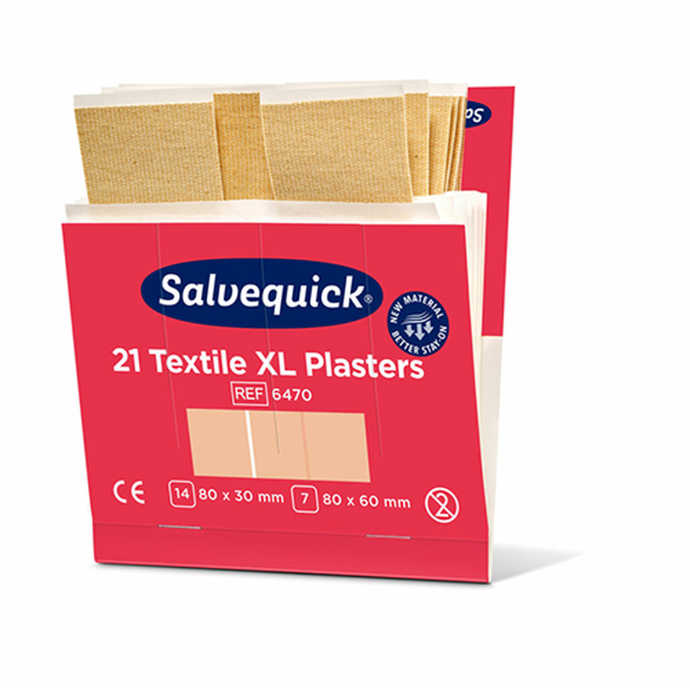 Papstar Set "Cederroth" Salvequick Textil Pflaster XL (21 Stück) braun , Refill