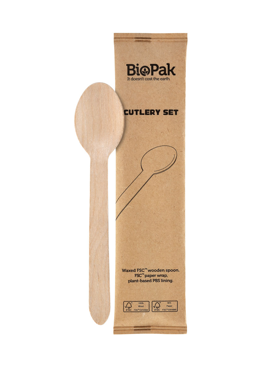Duni 1/1 Löffel Petit, Holz, einzeln verpackt 165 mm