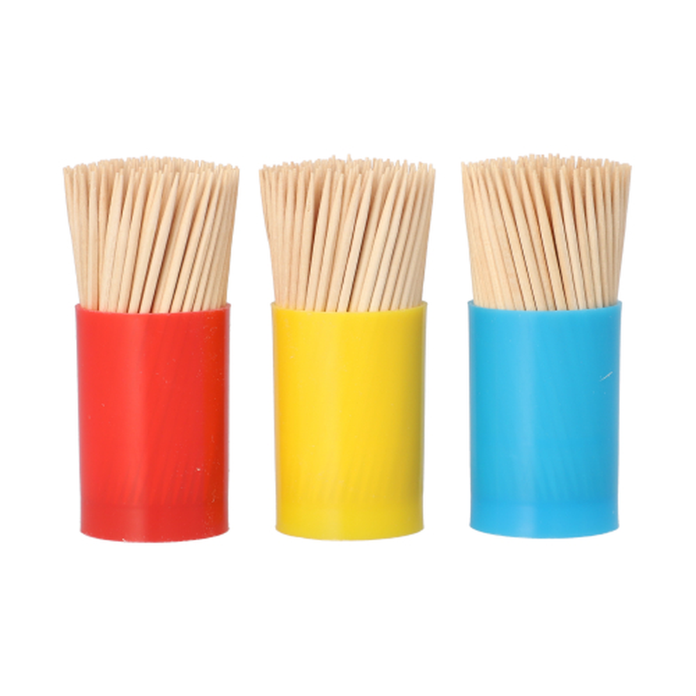 Papstar Zahnstocher, Holz rund 6,8 cm in Dose