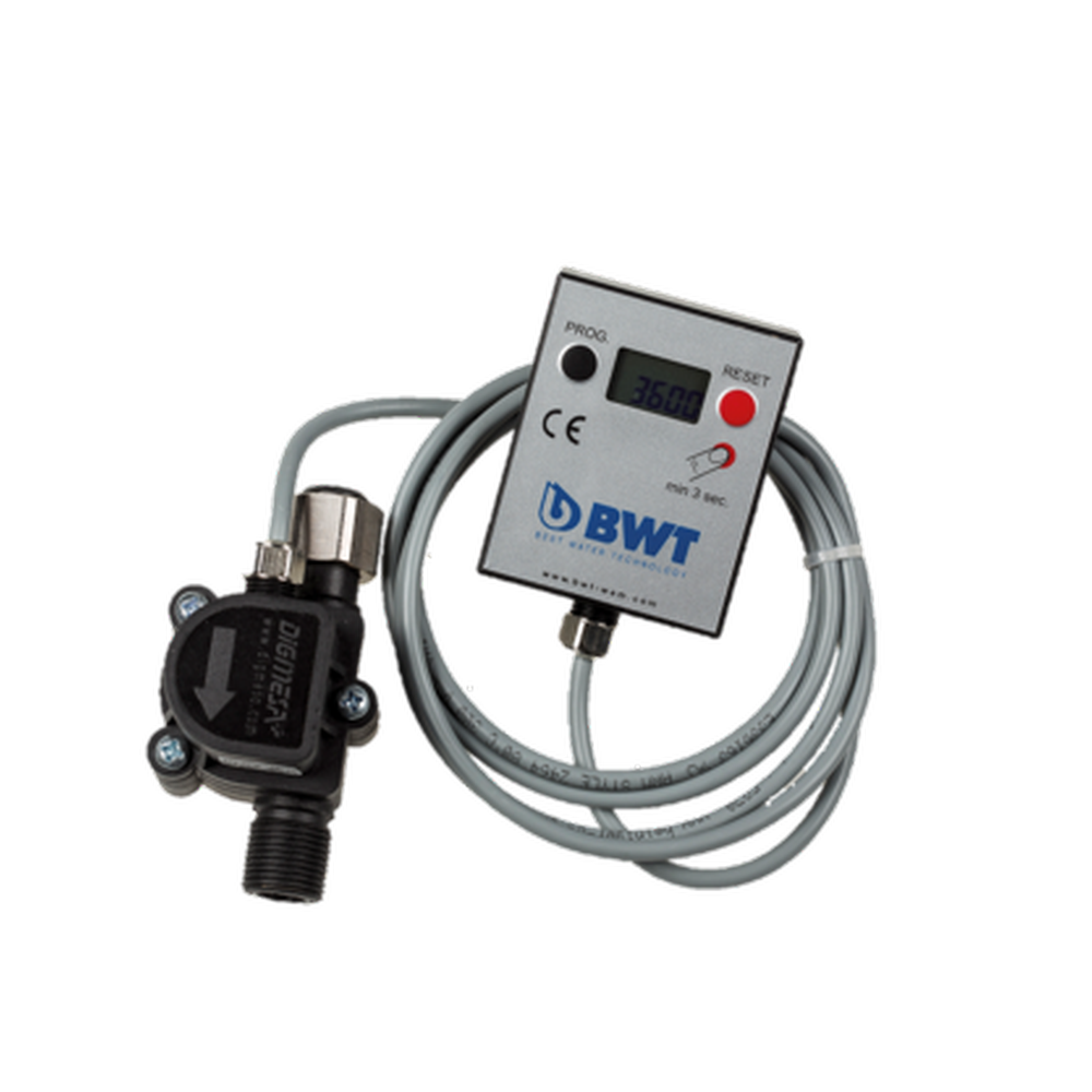 BWT Aquameter mit LCD Display 3/8 AG Durchfluss-Messgerät mit externem Display