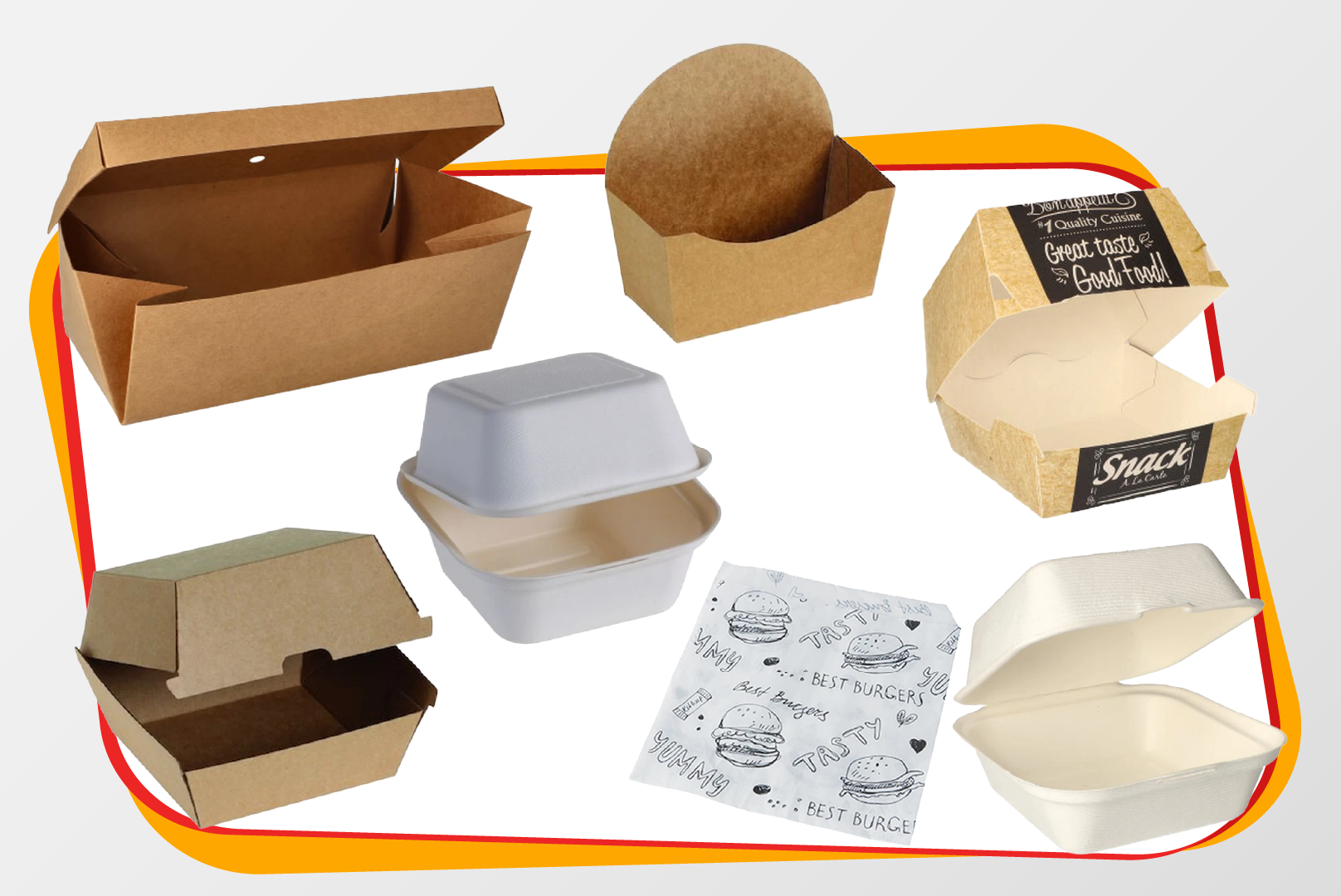 Hamburger-Verpackungen