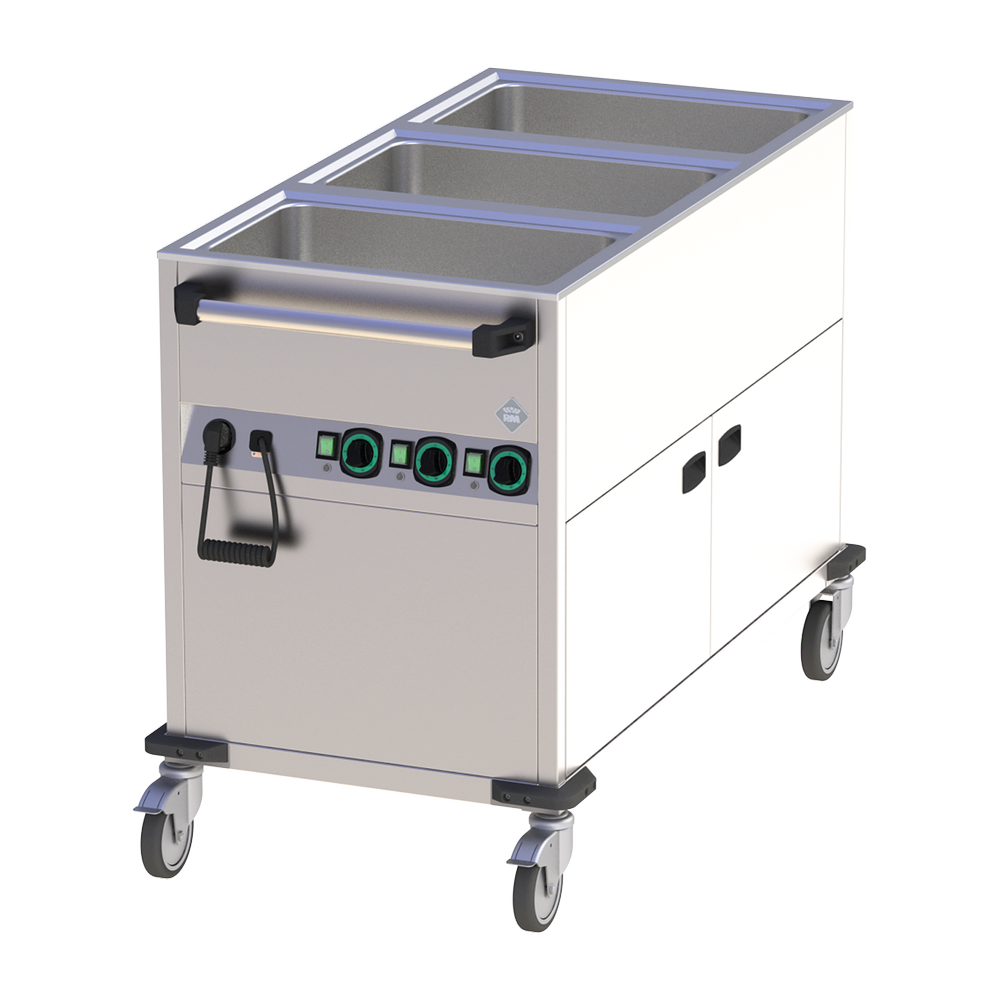 RM Gastro Bain Marie fahrbar elektrisch GN 3-1/1 verkleidet Steuerung auf der kü