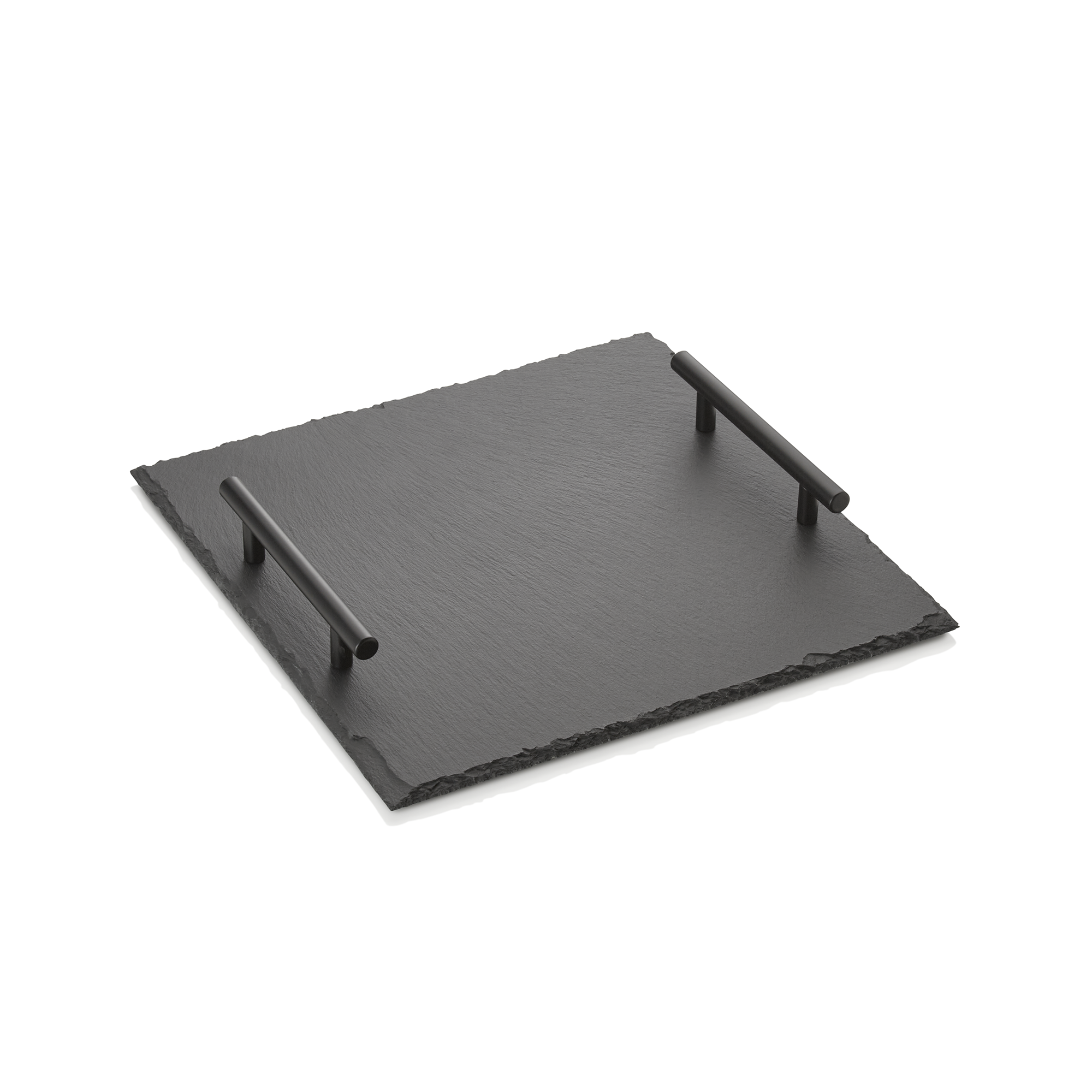 WAS Naturschieferplatte mit Griffen SLATE LINE, 30 x 30 cm, Naturschiefer