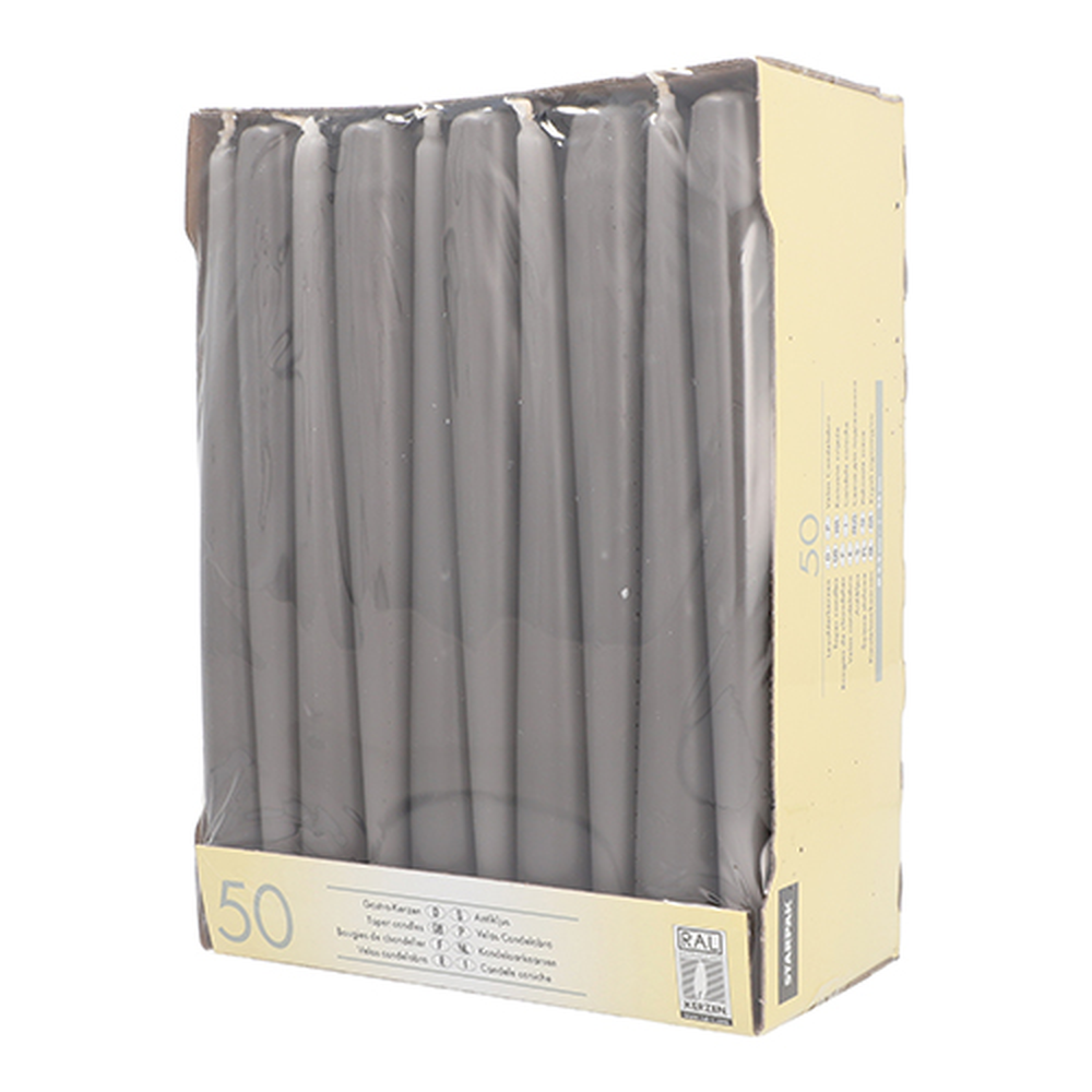Papstar Leuchterkerzen Ø 2,2 cm · 25 cm grau