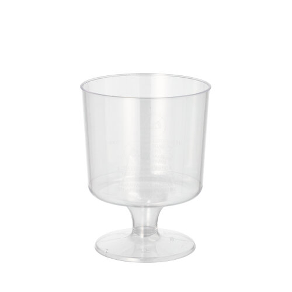 Papstar Trinkbecher PS 0,17 l Ø 6,6 cm · 8,6 cm glasklar mit Fuß
