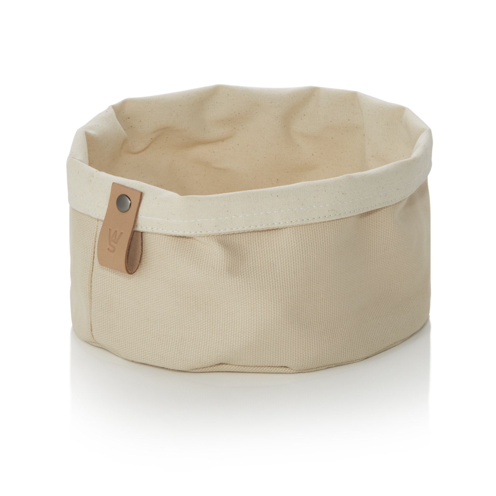 WAS Brottasche FLIP COTTON, Ø 20 cm, Höhe 12 cm, cream, Canvas