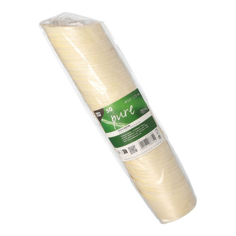 Papstar Snackbecher, Holz "pure" Ø 6,5 cm · 7,2 cm