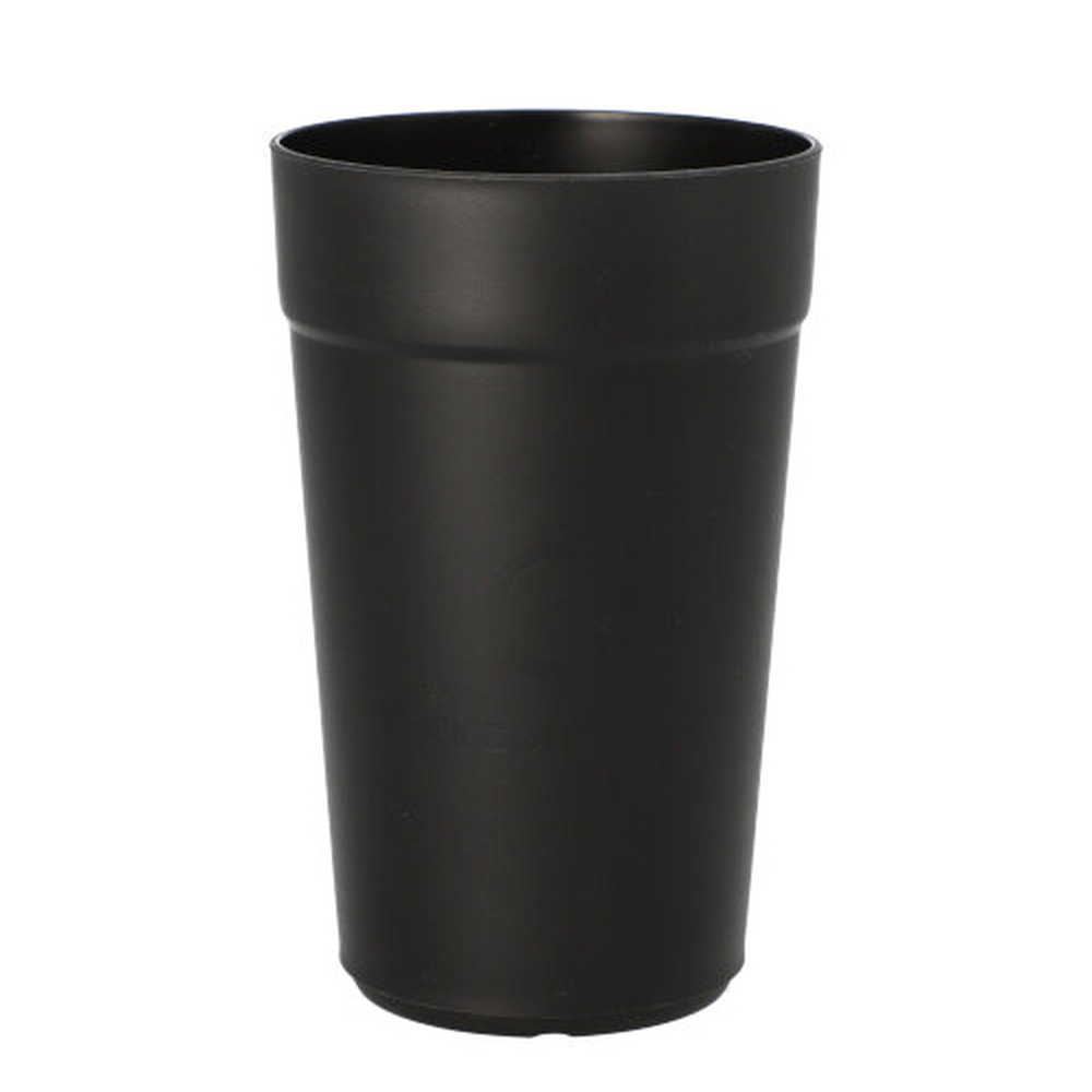 Papstar "Circulware" Mehrweg-Trinkbecher PP rund 0,4 l Ø 8 cm · 13 cm schwarz