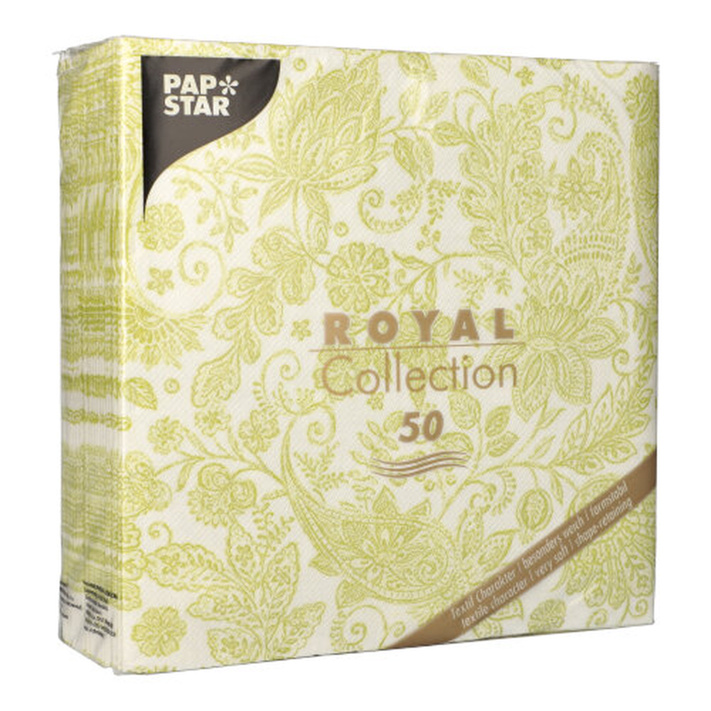 PAPSTAR Servietten ROYAL Collection 1/4-Falz 40 cm x 40 cm limonengrün Pa