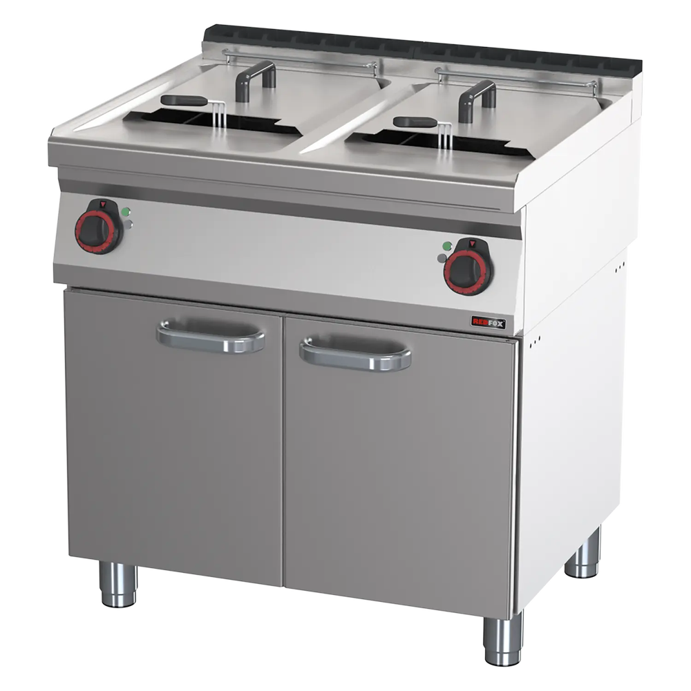 RM Gastro Fritteuse elektrisch doppelt 0,8 kW/l, 17+17 l mit Unterbau 400 V / RE