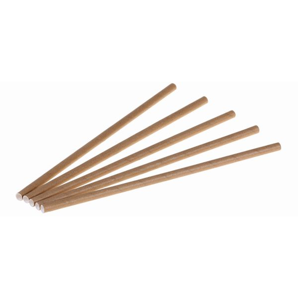 Pacovis Trinkhalm Papier 8x230mm, braun, naturesse