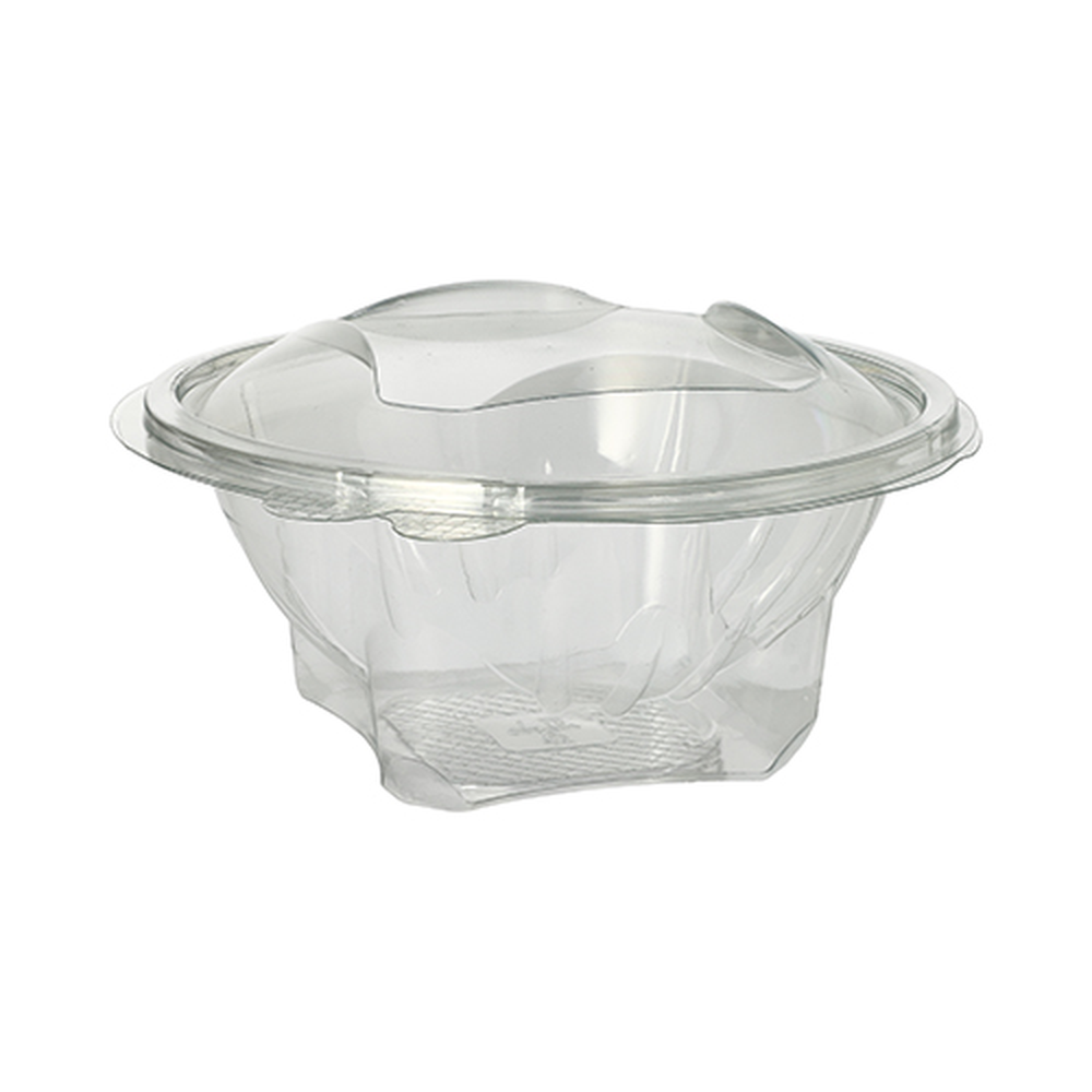 PAPSTAR Feinkost- und Salatschalen mit Klappdeckel, R-PET rund 750 ml Ø 17,4