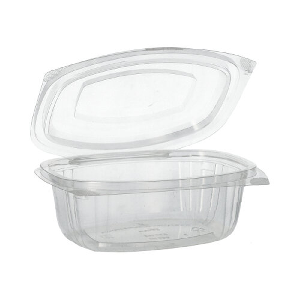 PAPSTAR Feinkost- und Salatschalen mit Klappdeckeln, PLA pure 500 ml 6,4 cm
