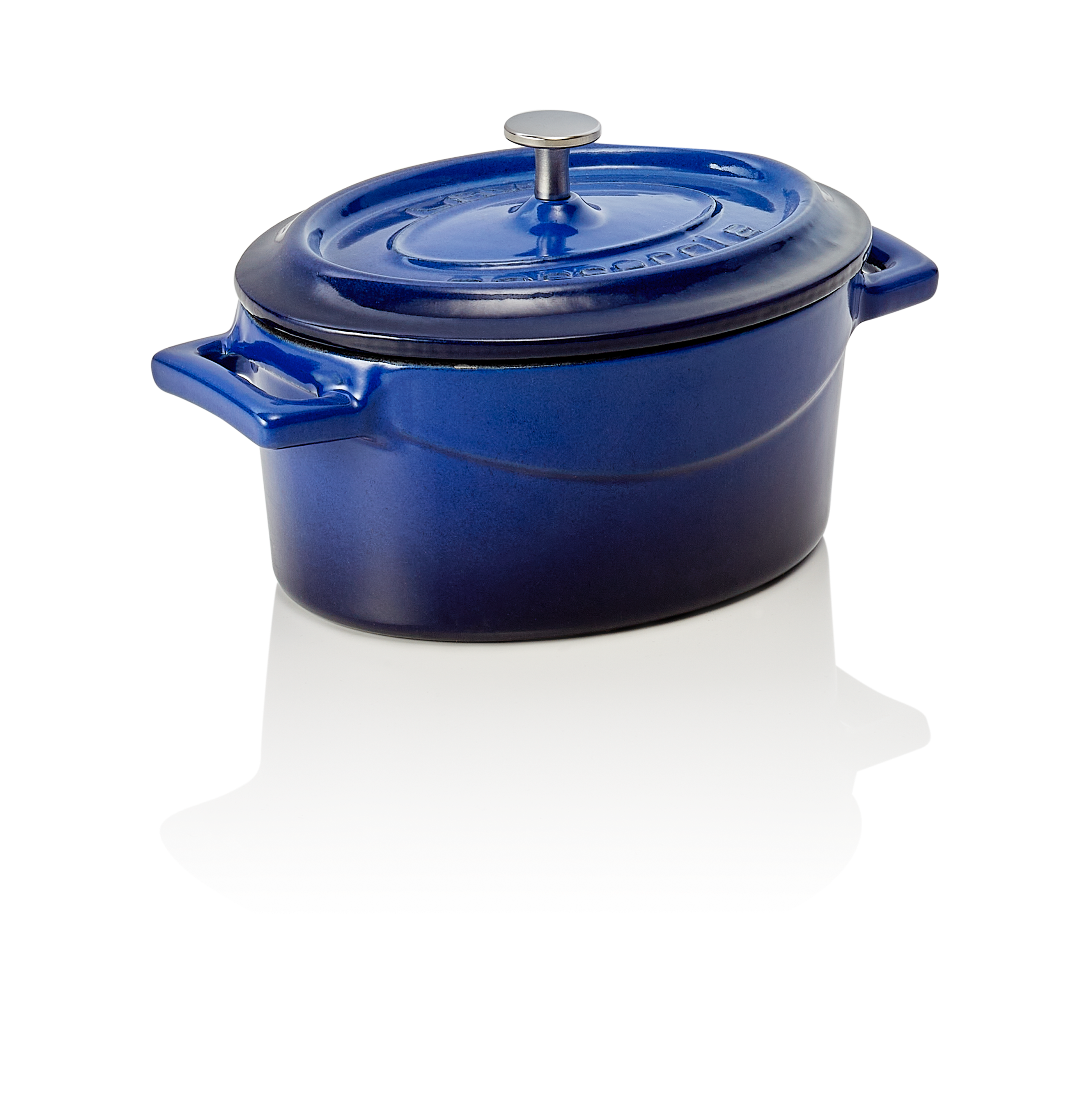 WAS Cocotte 12,5 x 10 x 6 cm blau Gusseisen