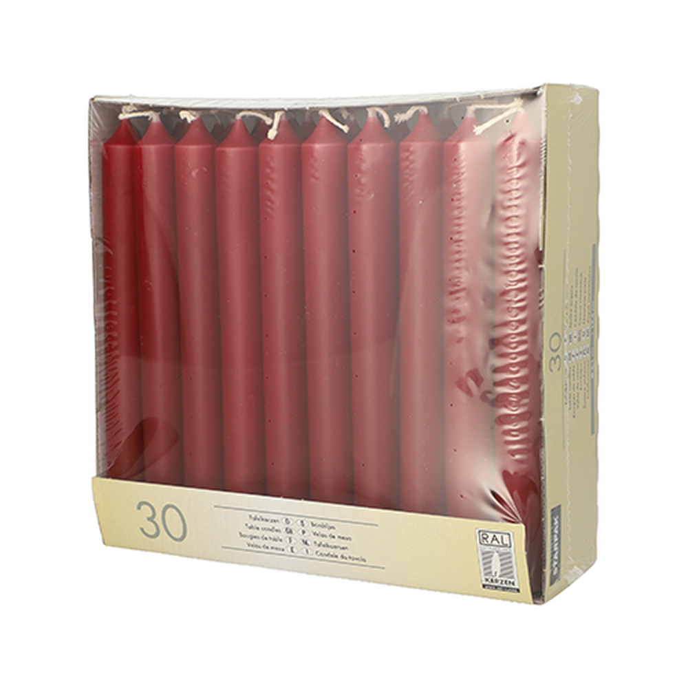 Papstar Tafelkerzen Ø 2,1 cm · 19,6 cm bordeaux