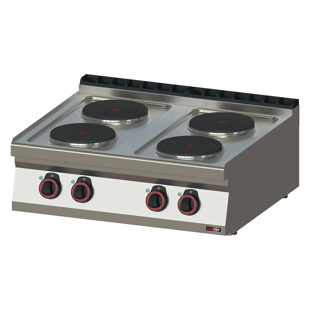 RM Gastro Herd elektrisch 4x Kochfeld ohne Unterbauten 400 V / REDFOX - SP 70/08