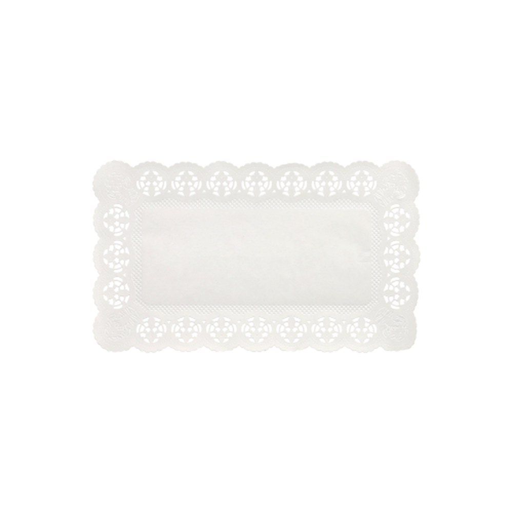 Papstar Spitzenpapiere eckig 30 cm x 18 cm weiss