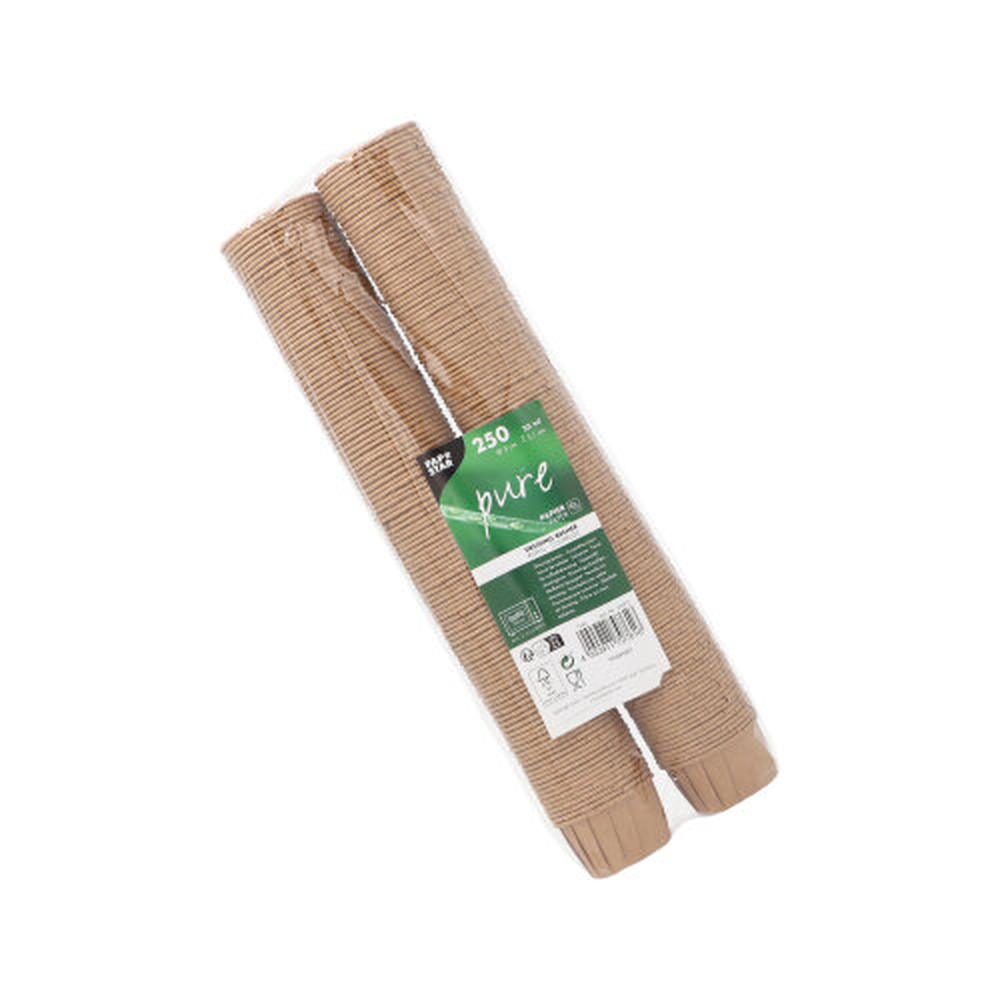 Papstar Dressingbecher, Papier "pure" 35 ml Ø 5 cm · 3,1 cm braun