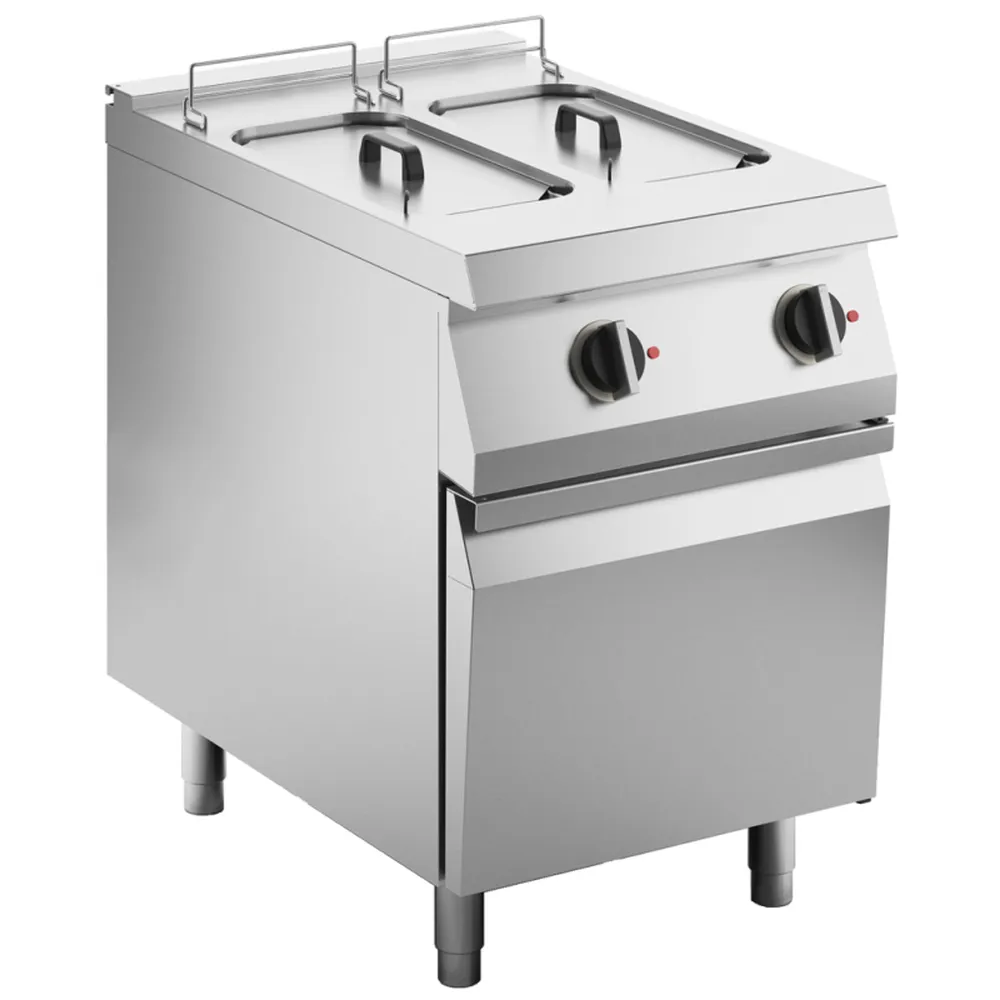 KBS Elektro-Fritteuse 2 Becken je 10 Liter Standgerät 18kW mit Hebeheizung