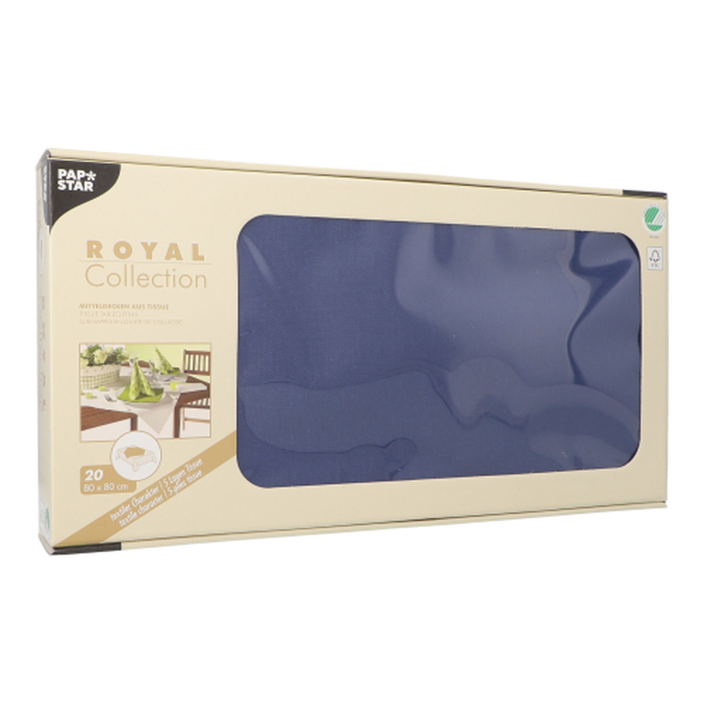 Papstar Mitteldecken, Tissue "ROYAL Collection" 80 cm x 80 cm dunkelblau