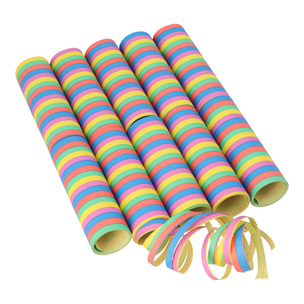 Papstar Luftschlangen 4 m "Stripes" flammhemmend