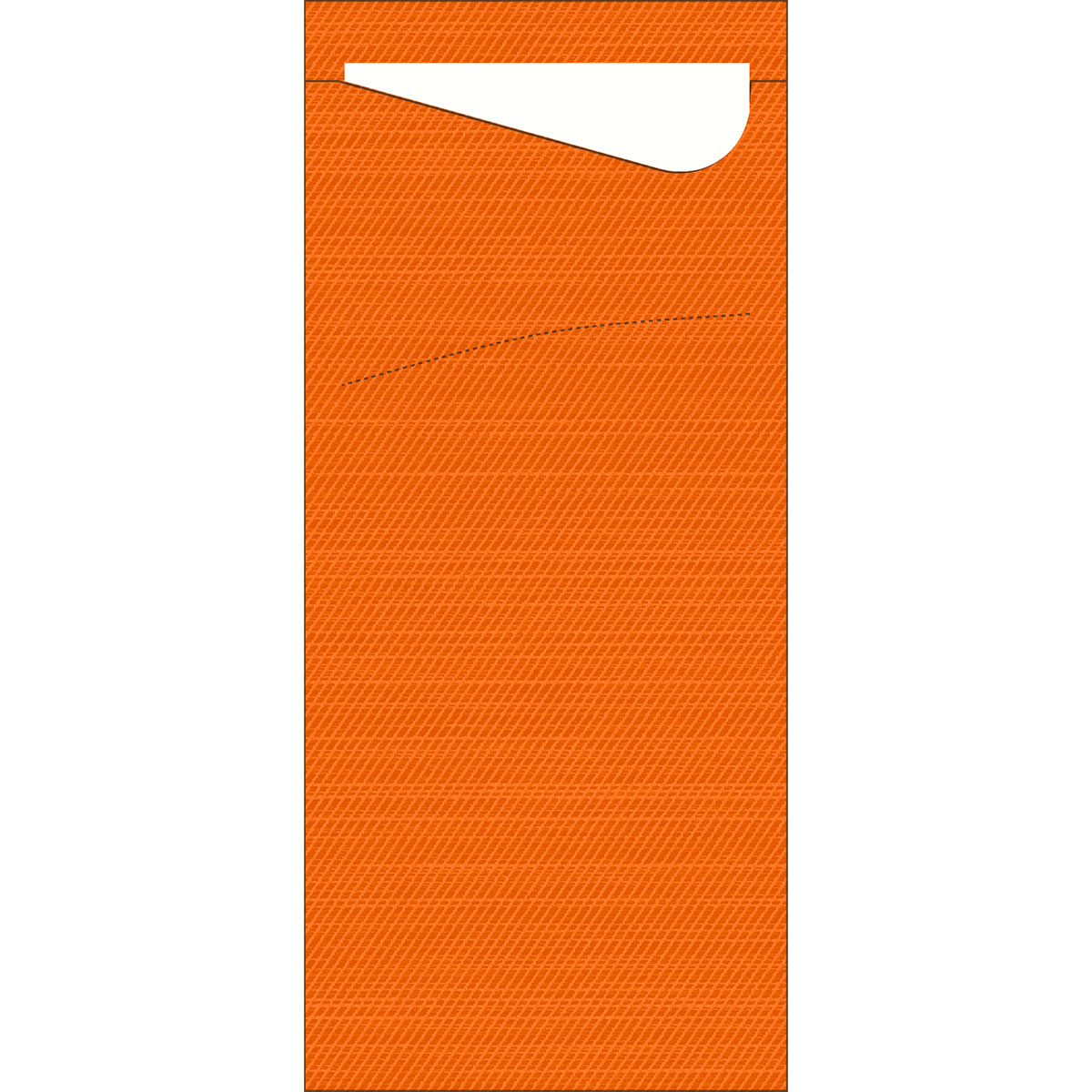 Duni Sacchetto Zelltuch 190 x 85 mm Sun Orange/weiß