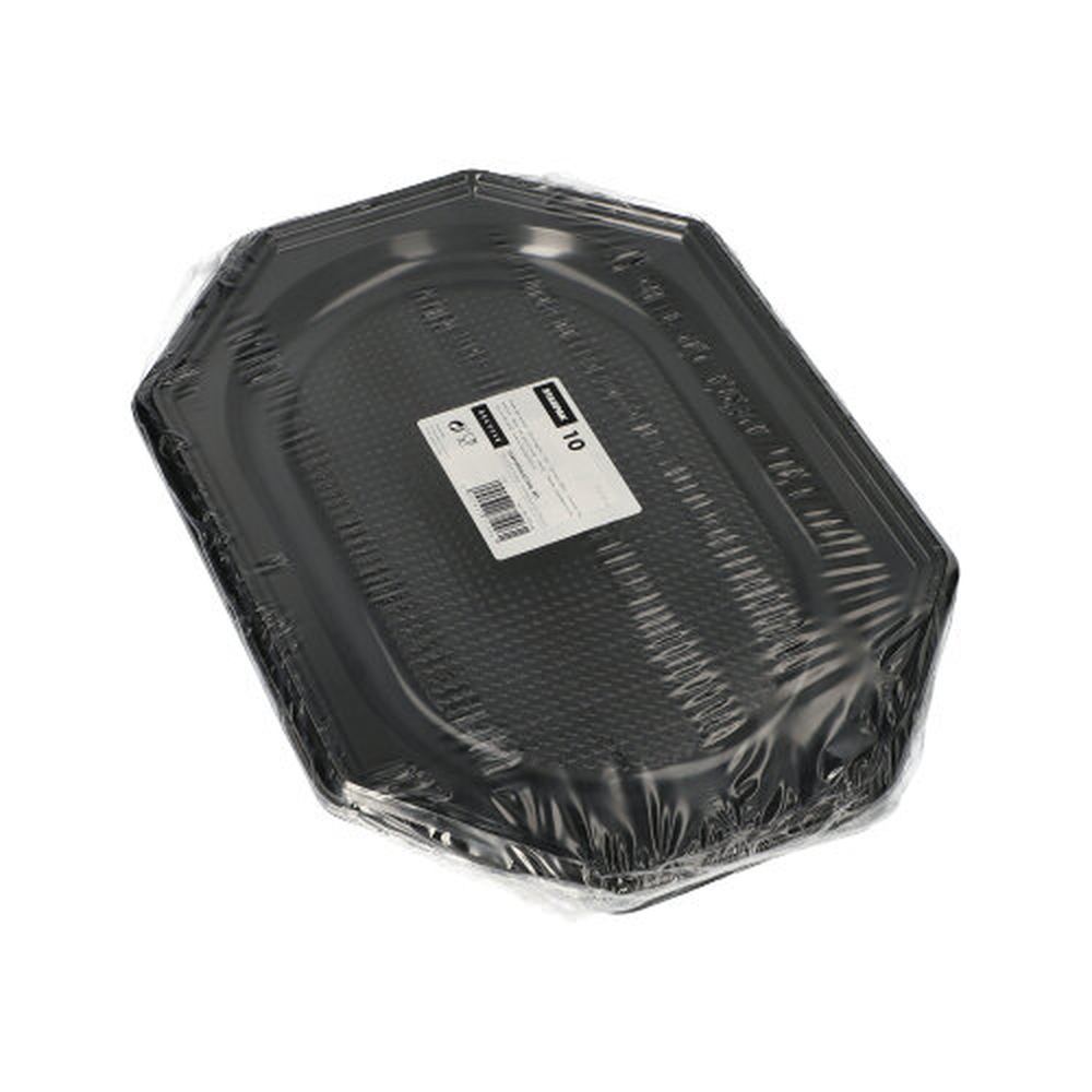 Papstar Servierplatten, PET 34 cm x 25 cm schwarz