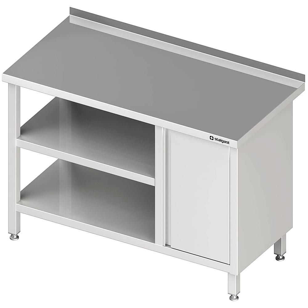 Stalgast Arbeitstisch mit Grund- und Zwischenboden, 1400x700x850 mm, mit Flügelt