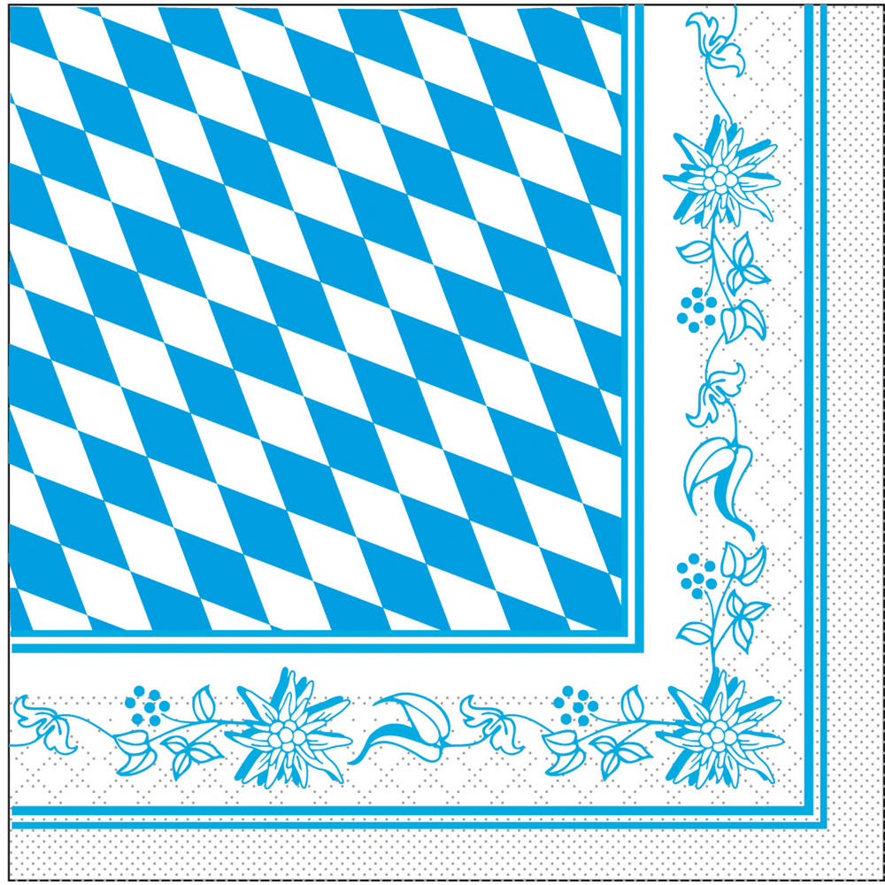 Mank Serviette Bayern 33 x 33 cm 1/4 Falz