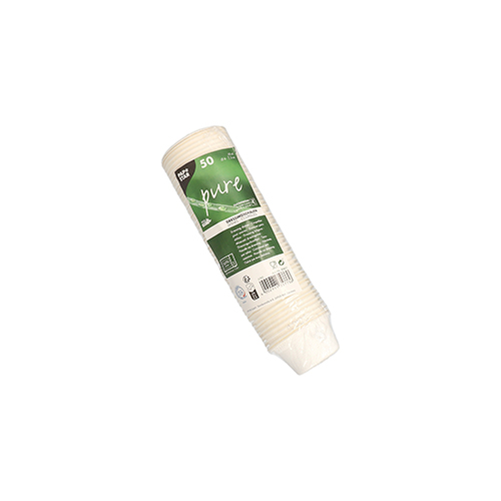 Papstar Dressingschalen, Zuckerrohr "pure" 60 ml Ø 6 cm · 3 cm weiss