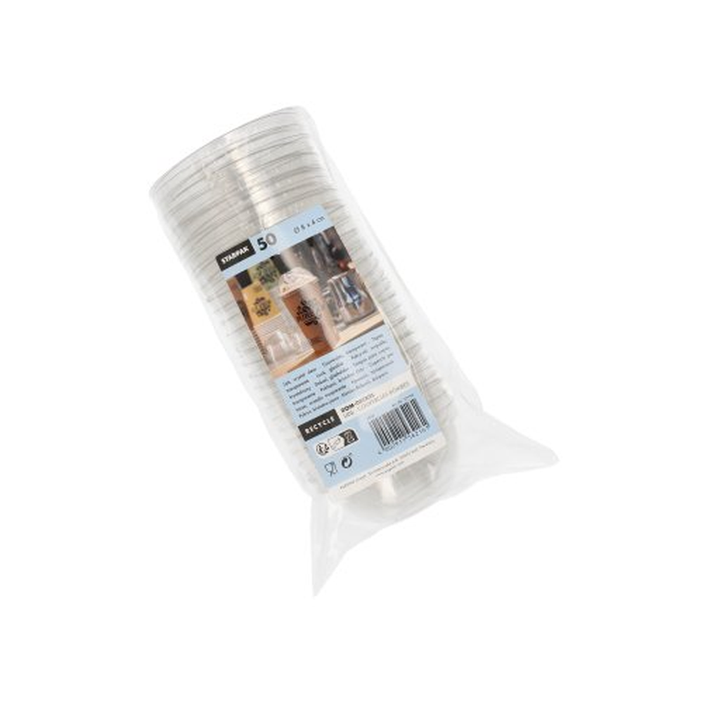 Papstar Dom-Deckel, PET rund Ø 8 cm · 4 cm glasklar ohne Lochung