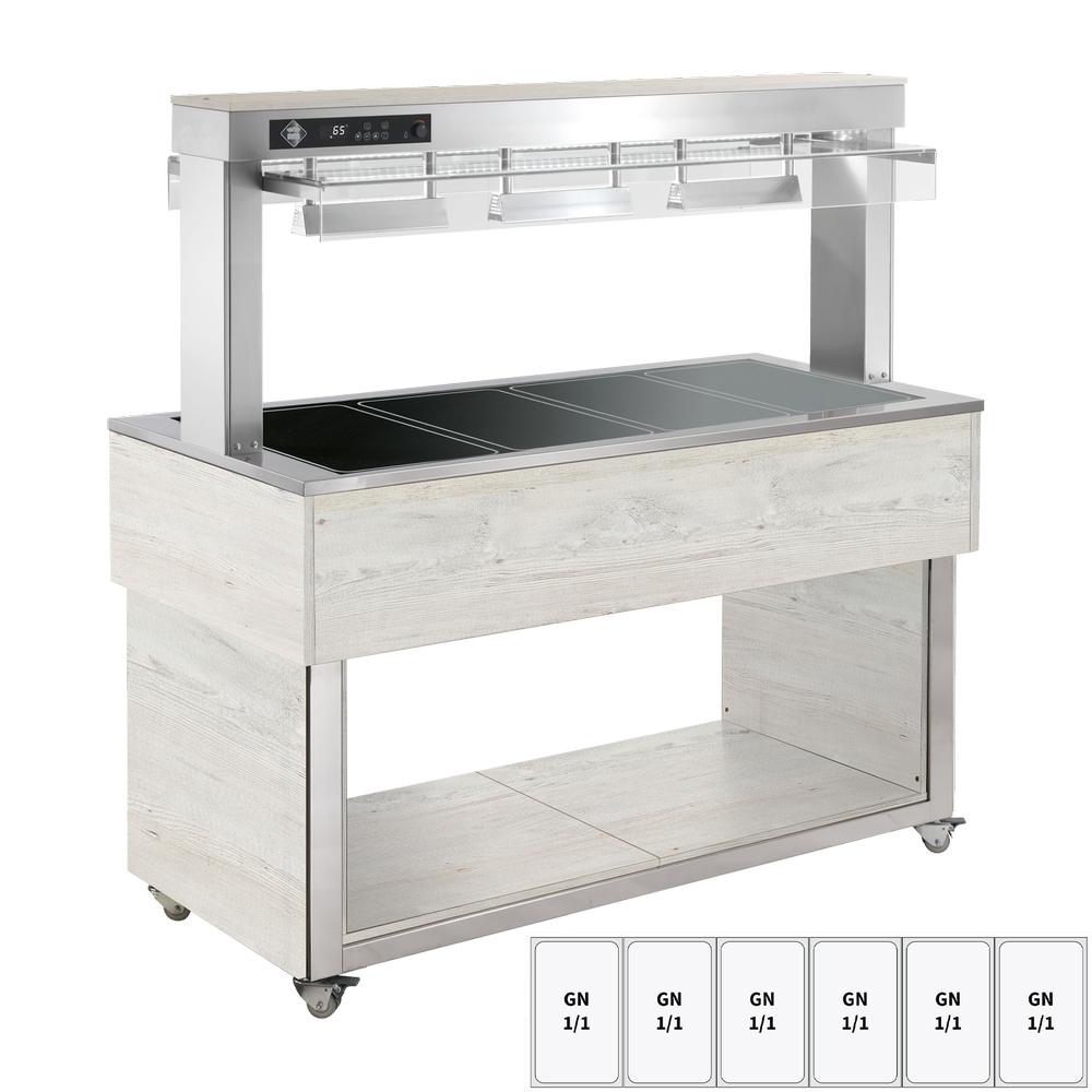 RM Gastro Warmhaltebuffet, Glaskeramik GN 6-1/1 Hemlock / RM - TR BROWN+ 6H