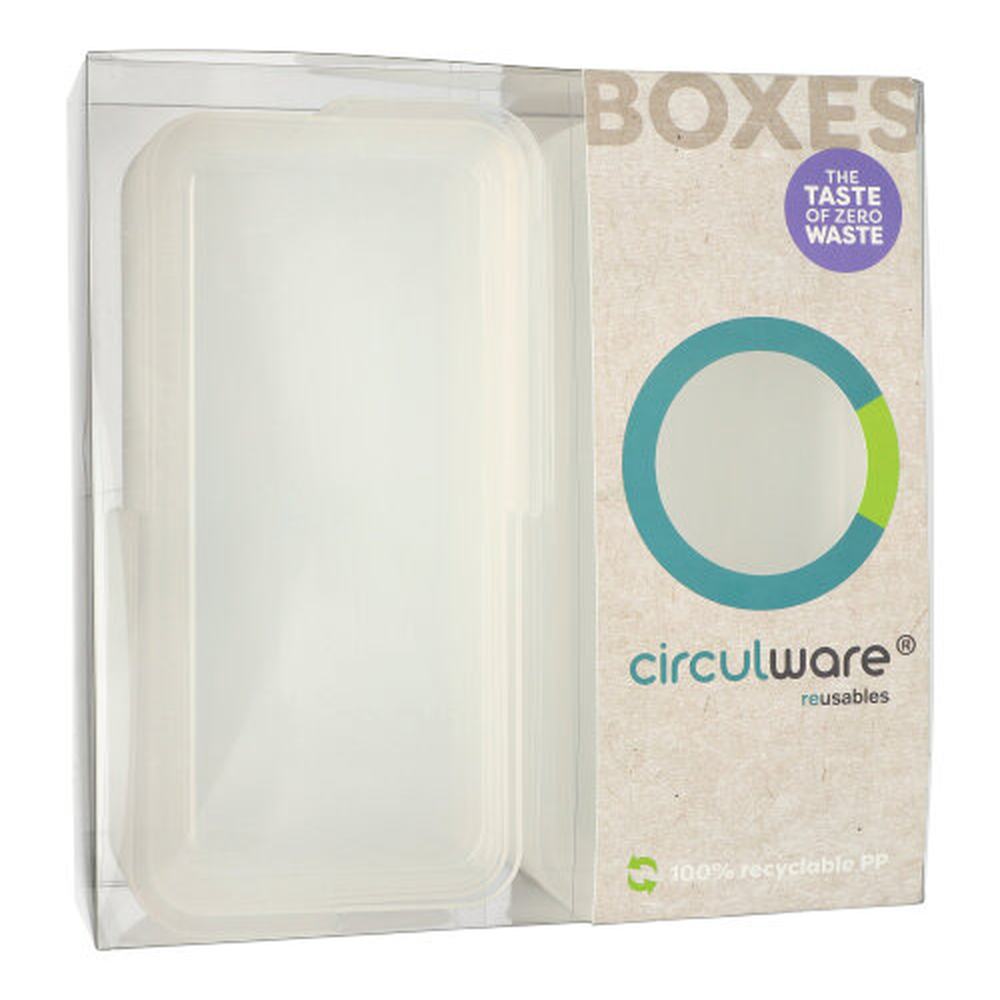 PAPSTAR Circulware Deckel für Schalen Mix & Match eckig 2,5 cm x 11,7 cm x 