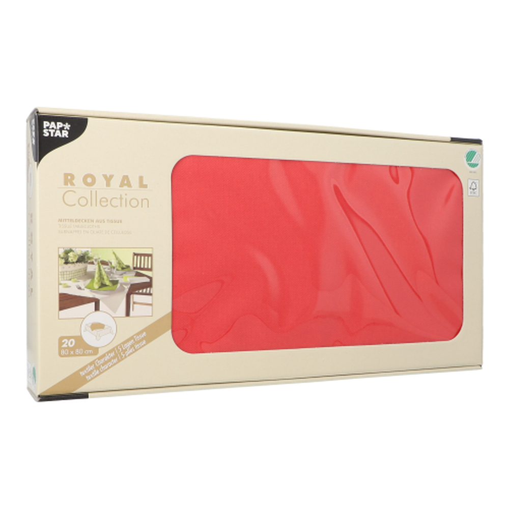 Papstar Mitteldecken, Tissue "ROYAL Collection" 80 cm x 80 cm rot