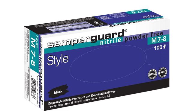 AAV Semperguard Nitril Style Gr. M, schwarz