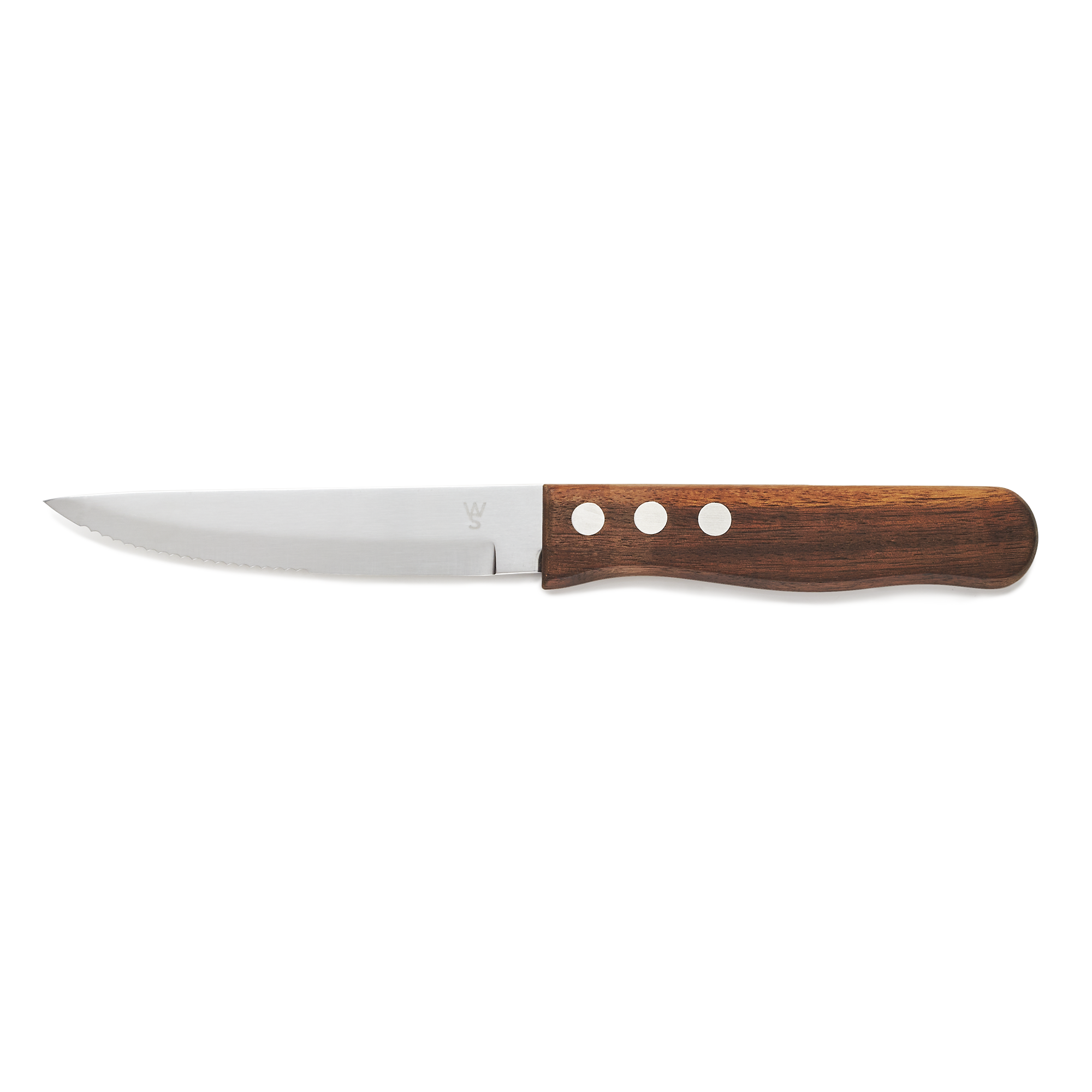 WAS Steakmesser Set mit Pakkaholzgriff, 25 cm, Set á 6 Stück, Holz, Chromstahl 1