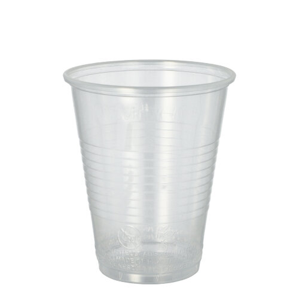 Papstar Trinkbecher, PP 0,3 l Ø 9,5 cm · 11,1 cm transparent mit Schaumrand