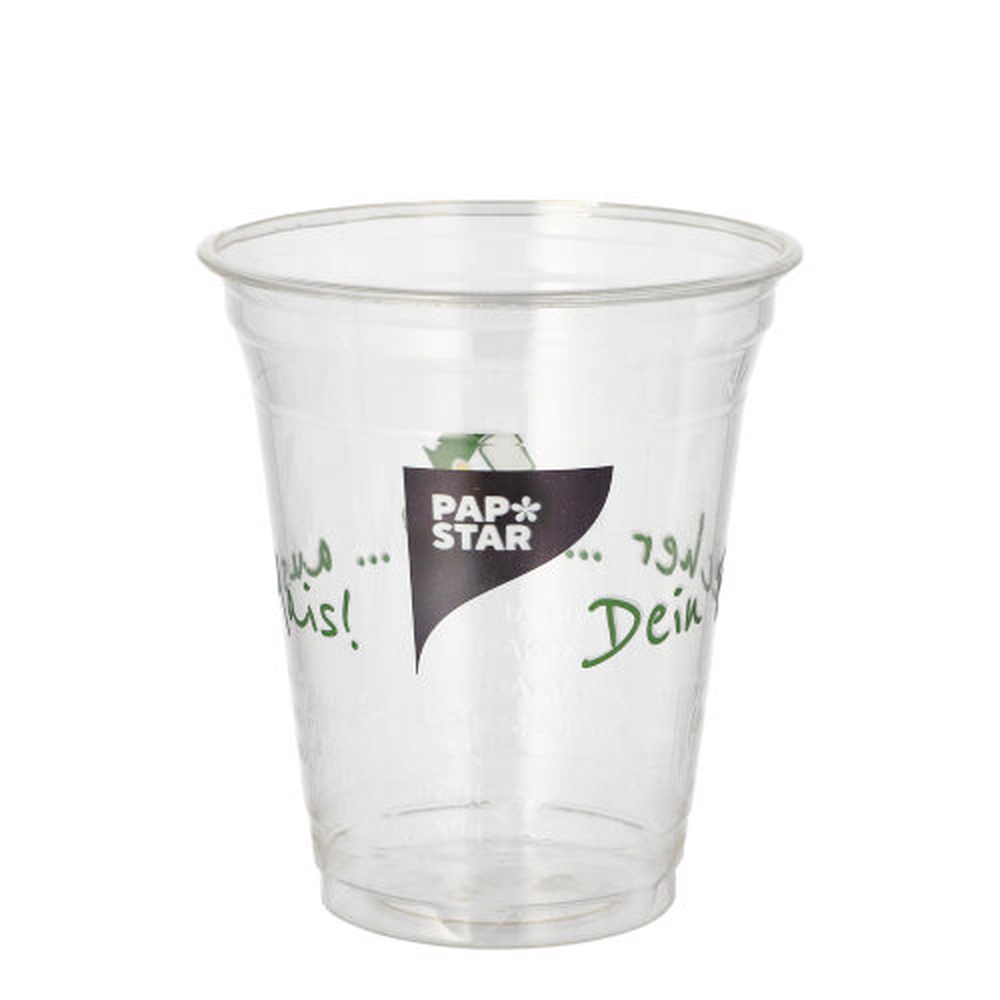 Papstar Trinkbecher PLA 0,3 l Ø 9,5 cm · 10,7 cm "Becher aus Mais"