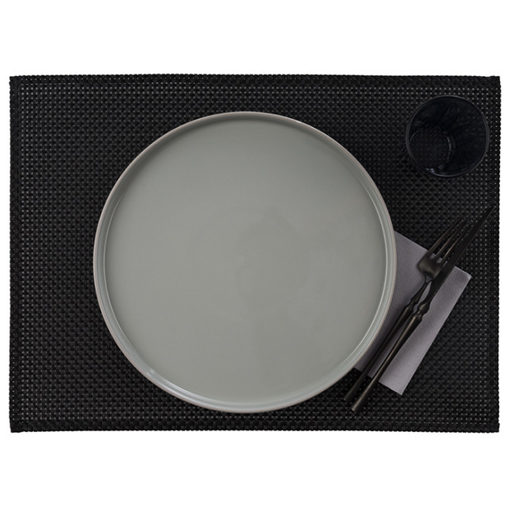 APS Tischset - schwarz 45 x 33 cm , PVC, Schmalband